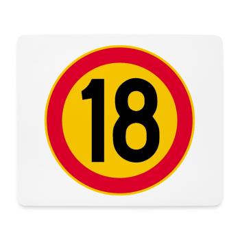 18th Birthday Age 18 Years Sign - Mouse Pad (horizontal) - white - Front