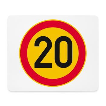 20th Birthday Age 20 Years Sign - Mouse Pad (horizontal) - white - Front
