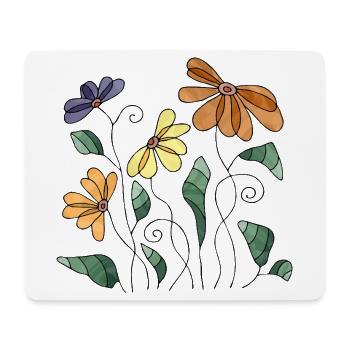 Flowers - Mouse Pad (horizontal) - white - Front