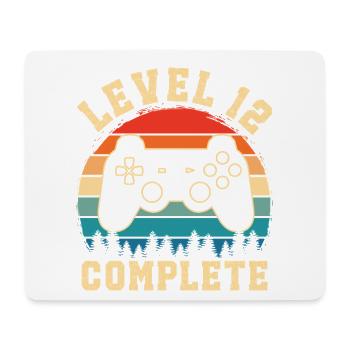 Level 12 complete – 12th anniversary gift - Mouse Pad (horizontal) - white - Front