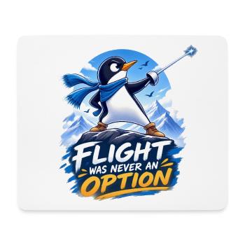 Brave Penguin – Never Give Up - Mouse Pad (horizontal) - white - Front