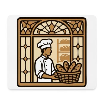 Baeckerei Shop Window Logo - Mouse Pad (horizontal) - white - Front