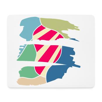 Design rétro moderne en couleurs - Tapis de souris (format paysage) - blanc - Devant