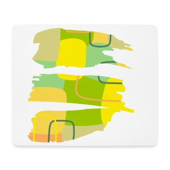 Casual Kunst - abstraktes Farb-Form Design - Mousepad (Querformat) - Weiß - Vorne