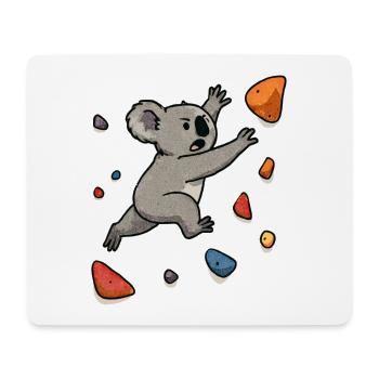 Koala Bouldering Dyno – Climbing Jump - Mouse Pad (horizontal) - white - Front
