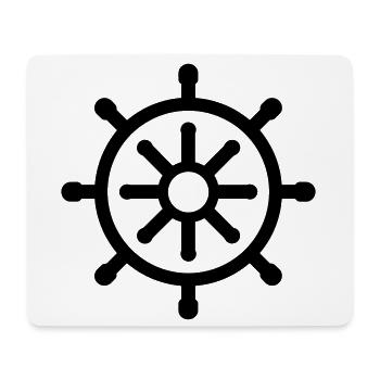 Rudder boat - Mouse Pad (horizontal) - white - Front