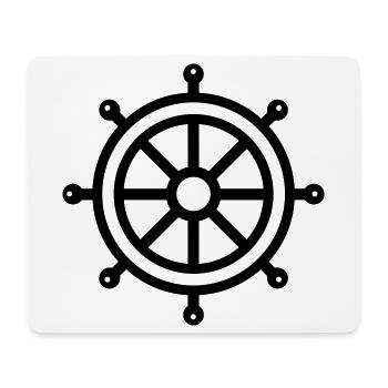 Rudder Nautical Boat - Mouse Pad (horizontal) - white - Front