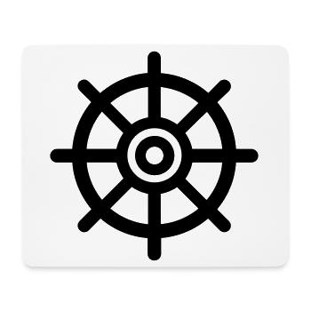 Rudder boat - Mouse Pad (horizontal) - white - Front
