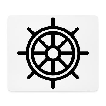 Rudder Nautical Boat - Mouse Pad (horizontal) - white - Front