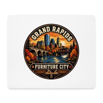 Grand Rapids Furniture City Vintage Badge - Mouse Pad (horizontal) - white - Front