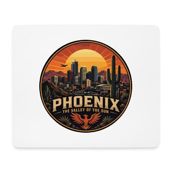Insigne rétro Phoenix Valley of the Sun Saguaro - Tapis de souris (format paysage) - blanc - Devant