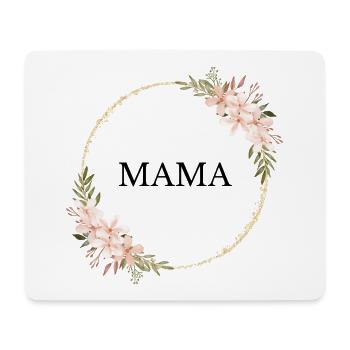 Gold Ring Floral Frame Pink - Mouse Pad (horizontal) - white - Front