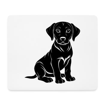 Labrador Puppy - Mouse Pad (horizontal) - white - Front