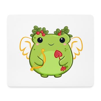 Love Frog with Heart Bow - Mouse Pad (horizontal) - white - Front