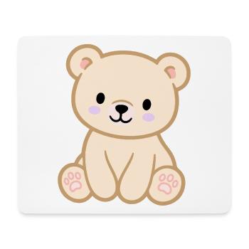 Ours en peluche coloré pour enfants - Tapis de souris (format paysage) - blanc - Devant