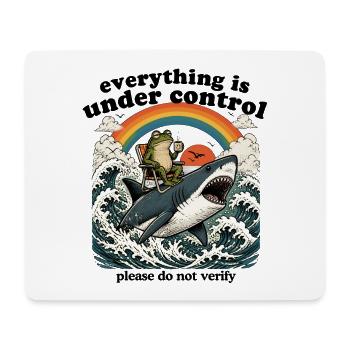 Frog on shark rainbow - Mouse Pad (horizontal) - white - Front