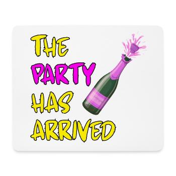 THE PARTY HAS ARRIVED, KANN LOS GEHEN MAUS - Mousepad (Querformat) - Weiß - Vorne