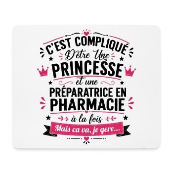 PRINCESSE ET UNE PREPARATRICE EN PHARMACIE - Tapis de souris (format paysage) - blanc - Devant