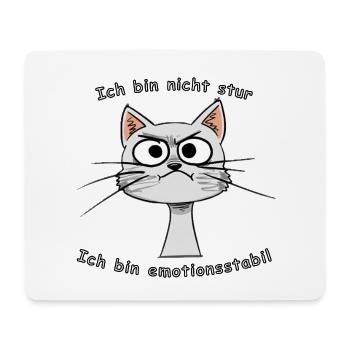 Emotionsstabile Katze Comic - Mousepad (Querformat) - Weiß - Vorne