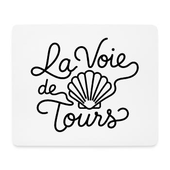 La Voie de Tours – Saint-Jacques Compostelle - Tapis de souris (format paysage) - blanc - Devant
