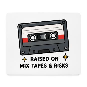 Retro Cassette Tape 80s 90s Nostalgia Vintage Musi - Mouse Pad (horizontal) - white - Front