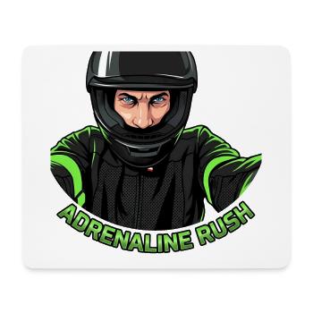 Casque de montée d’adrénaline de motard - Tapis de souris (format paysage) - blanc - Devant