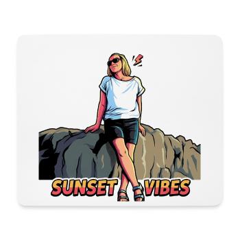 Sunset Vibes Holiday Pop Art Graphics - Mouse Pad (horizontal) - white - Front