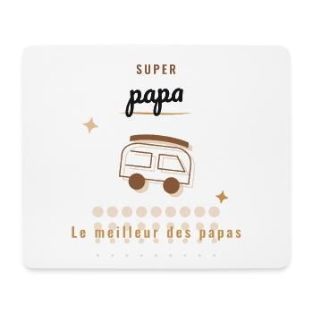 PAPA. FÊTE DES PÈRES. BONNE FÊTE PAPA. BONNE FÊTE - Tapis de souris (format paysage) - blanc - Devant