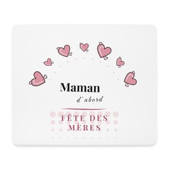 FÊTE DES MÈRES. BONNE FÊTE MAMAN. MAMAN. FÊTE - Tapis de souris (format paysage) - blanc - Devant