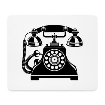 Vintage telephone - Mouse Pad (horizontal) - white - Front
