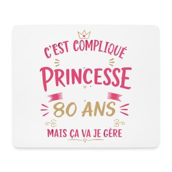 Une princesse et d'avoir 80 ans  - Tapis de souris (format paysage) - blanc - Devant