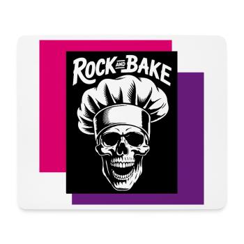 Rock and Bake Skull Chef - Mouse Pad (horizontal) - white - Front