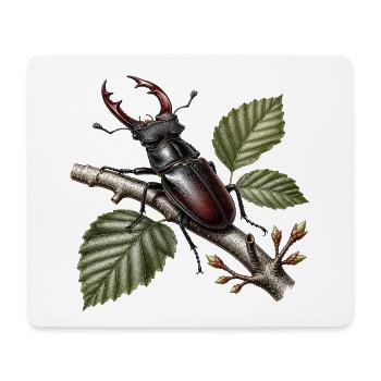 Käferdrachen auf Ast - Mousepad (Querformat) - Weiß - Vorne