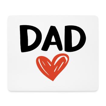 Hand‑Drawn Heart – Love You Dad - Mouse Pad (horizontal) - white - Front