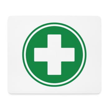 Green First Aid Cross medizinische Notfallversorgung - Mousepad (Querformat) - Weiß - Vorne
