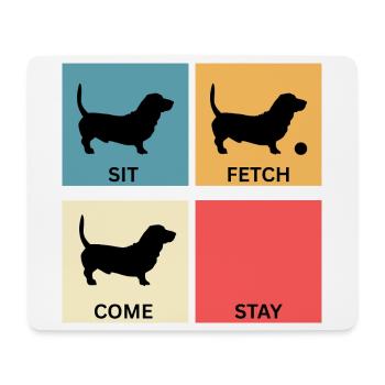 Basset Hound Hundeliebhaber Geschenk für Hundemama - Mousepad (Querformat) - Weiß - Vorne