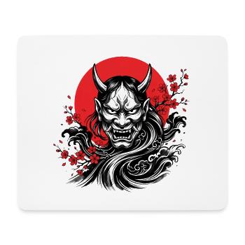 ONI MASK - Mousepad (Querformat) - Weiß - Vorne