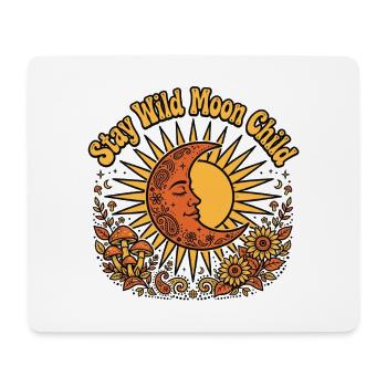 Stay Wild Moon Child Boho Moon Sun Shirt Women's - Mouse Pad (horizontal) - white - Front