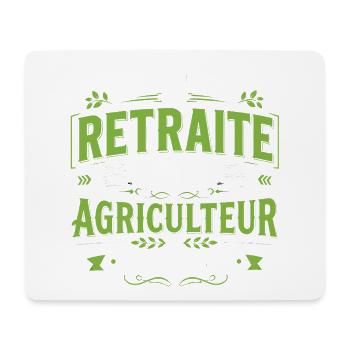 Je suis pas à la retraite je suis agriculteur - Tapis de souris (format paysage) - blanc - Devant