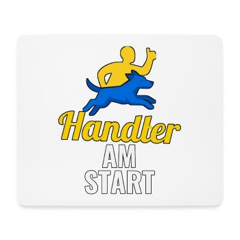 Handler am Start – Agility Team Vereins-Shirt - Mousepad (Querformat) - Weiß - Vorne