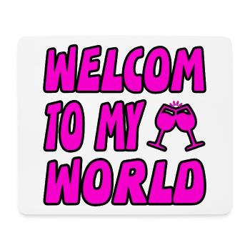 Wein - Mousepad (Querformat) - Weiß - Vorne