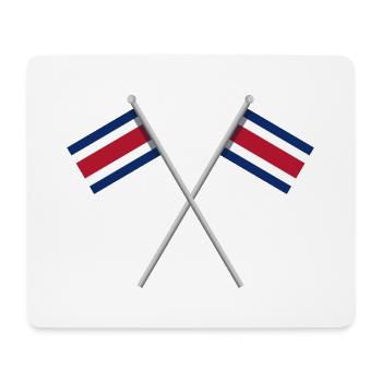 Costa Ricanische Flagge - Mousepad (Querformat) - Weiß - Vorne