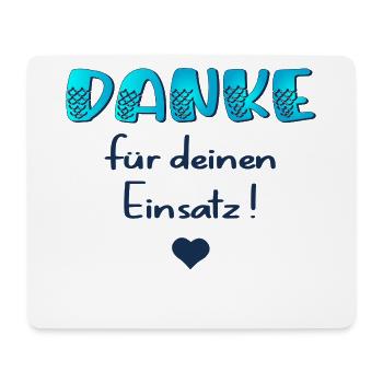 Danke für Einsatz - Mousepad (Querformat) - Weiß - Vorne