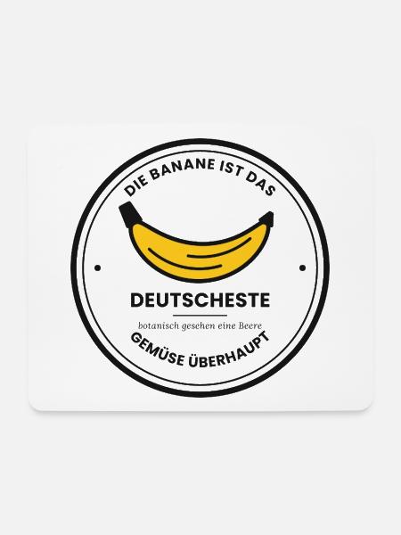Die Banane ist das deutscheste Gemüse überhaupt - Mousepad (Querformat) - Weiß