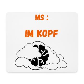 MS Nebel im Kopf – Brain Fog & Multiple Sklerose - Mousepad (Querformat) - Weiß - Vorne