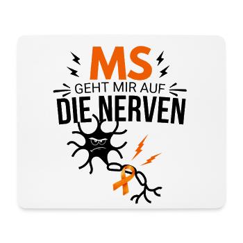MS geht mir auf die Nerven – Multiple Sklerose - Mousepad (Querformat) - Weiß - Vorne