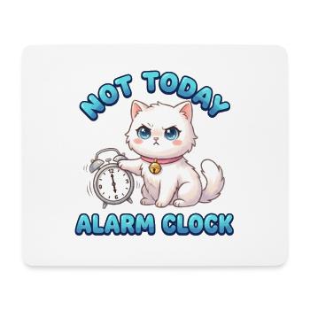 Not Today Alarm Clock – Lustiges Kätzchen Motiv - Mousepad (Querformat) - Weiß - Vorne