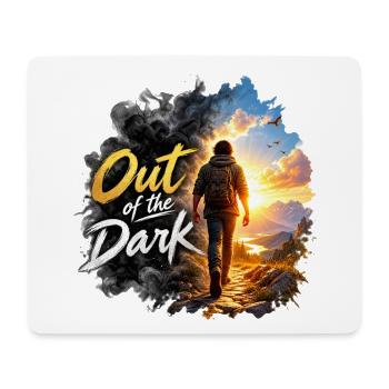 Aus dem Dunkel zum Morgenlicht - Mousepad (Querformat) - Weiß - Vorne