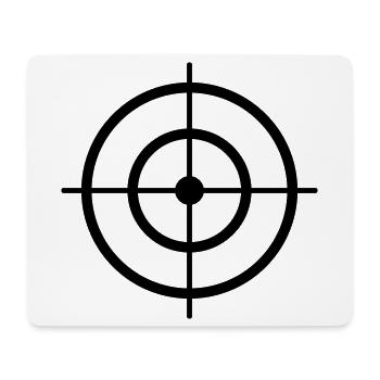Zielscheibe Target dick - Mousepad (Querformat) - Weiß - Vorne