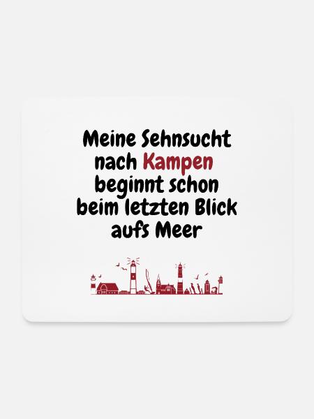 Sehnsucht nach Kampen auf Sylt - Mousepad (Querformat) - Weiß